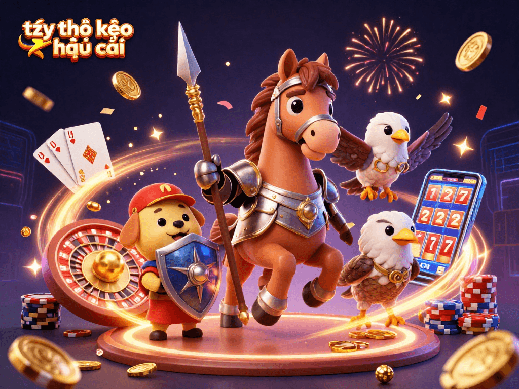 Engage with tỷ lệ kèo nhà cái while enjoying an exciting casino adventure with medieval characters and vibrant gaming elements.