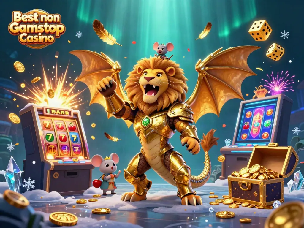 Experience the excitement at the Best non Gamstop Casino with a thrilling chimera and vibrant slot machine.
