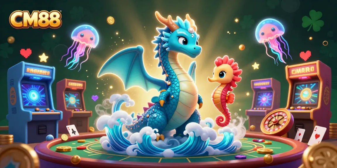 Experience the thrill of CM88 as mesmerizing dragons, seahorse knights, and glowing jellyfish play in a vibrant casino world.
