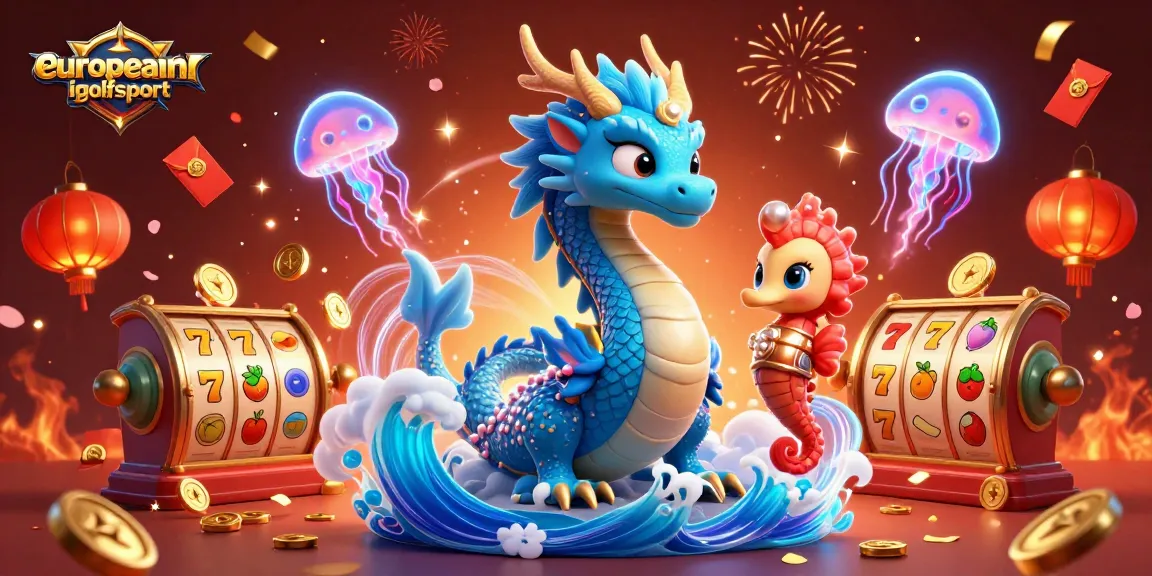 Experience the thrilling world of europeanminigolfsport through a vibrant 3D casino scene with animated characters and elements.