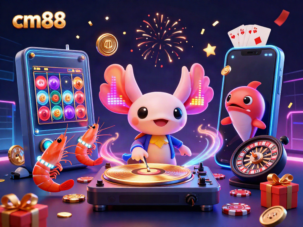 Spin vibrant slots and win with cm88's dazzling neon DJ and aquatic friends.