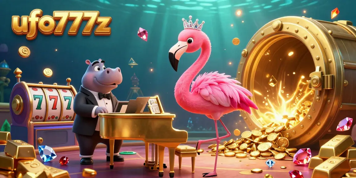 Engage with ufo777z and experience the thrill of vibrant casino games through this captivating illustration.