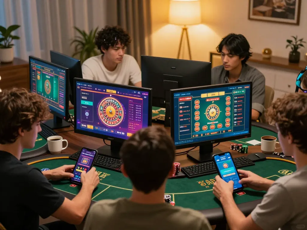 Engaging online gambling scene showcasing u888 mobile betting app with players betting strategically.