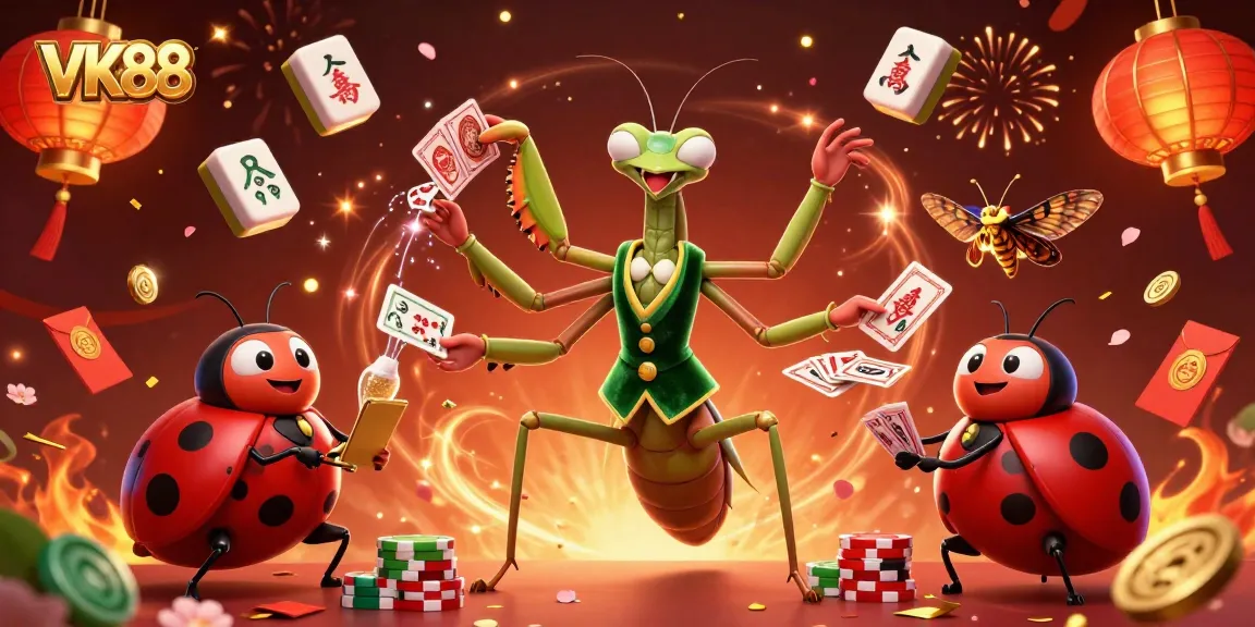 Engage in thrilling gameplay at VK88 with a vibrant 3D casino illustration showcasing exciting elements.