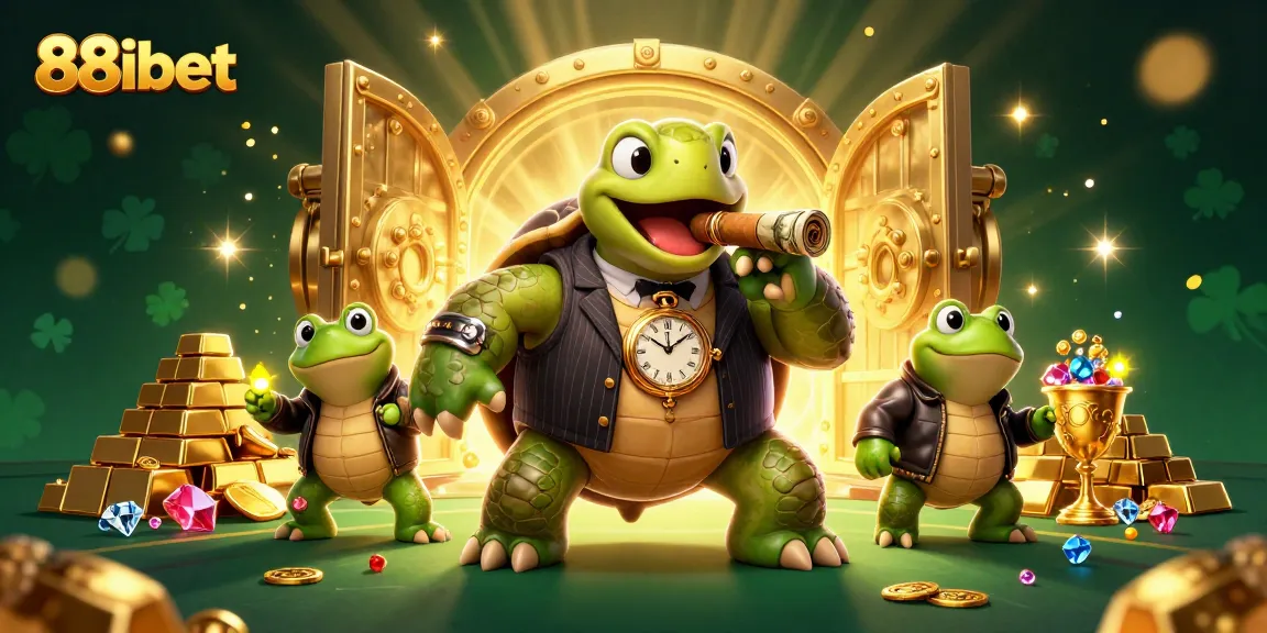 Experience thrilling action at 88ibet with this dynamic casino scene featuring massive characters and vibrant treasures.