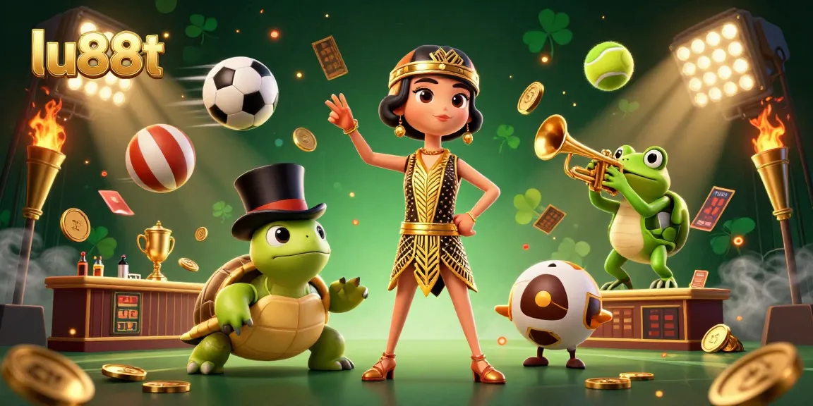 Experience thrilling action with lu88t's captivating 3D casino characters in an engaging scene.