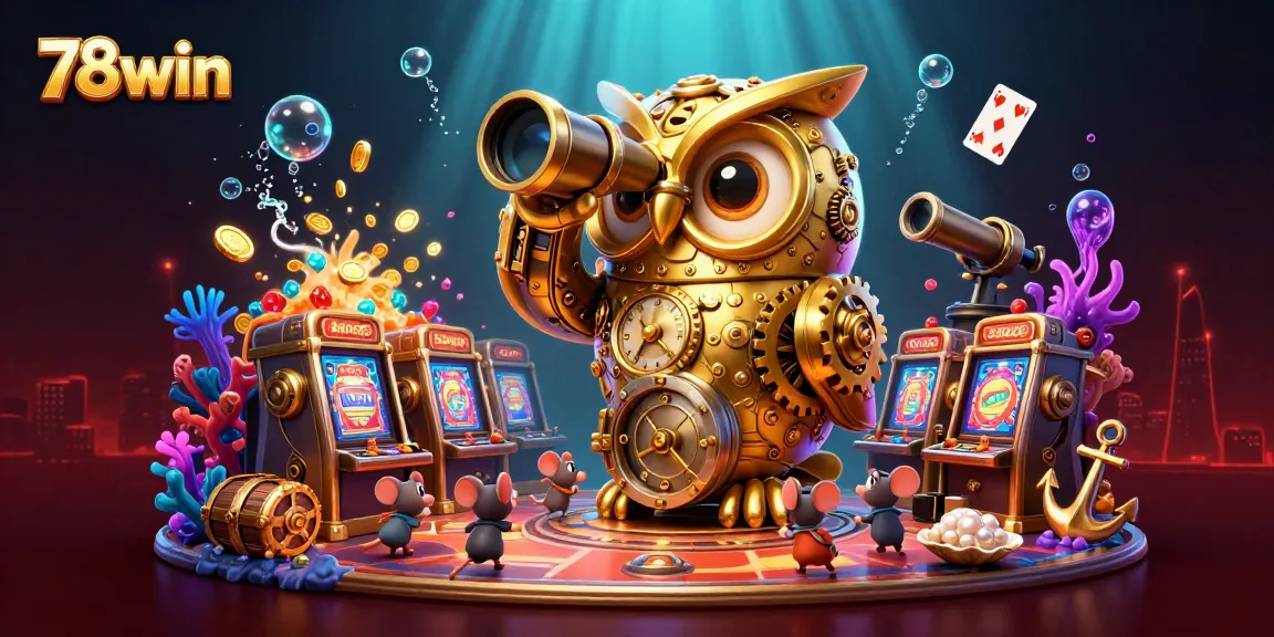Engage in thrilling gaming adventures at 78win with vibrant 3D casino illustrations showcasing winning excitement.