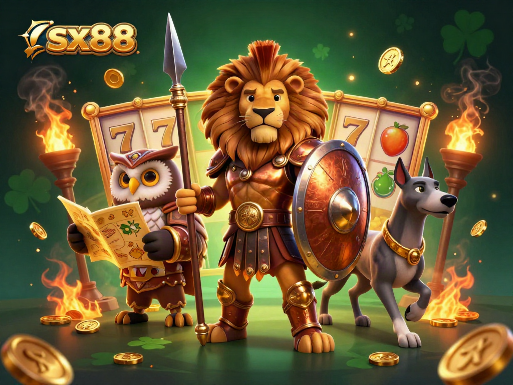 Engage with sx88's exciting slot game world featuring vibrant characters and dynamic action.
