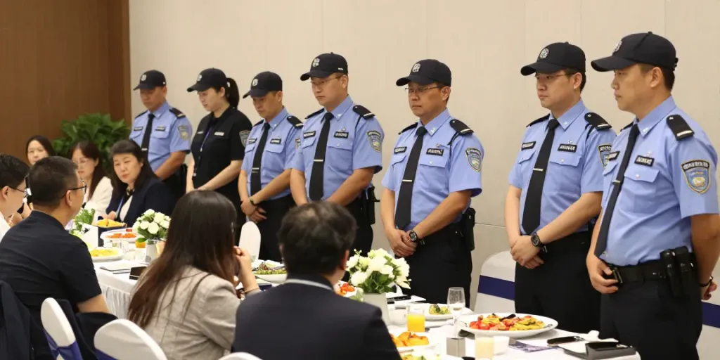 "Private Security team providing professional protection at a corporate event, showcasing reliable and licensed local services."