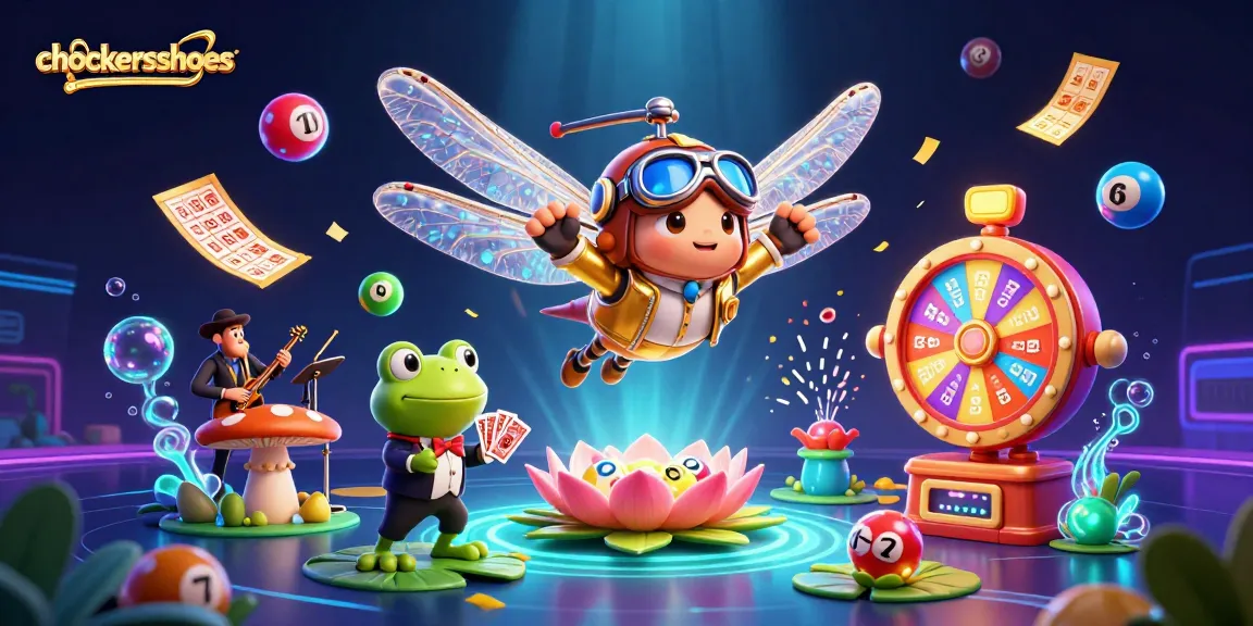 Engage with chockersshoes as a dragonfly pilot oversees a lily pad casino, bursting with energy and excitement.