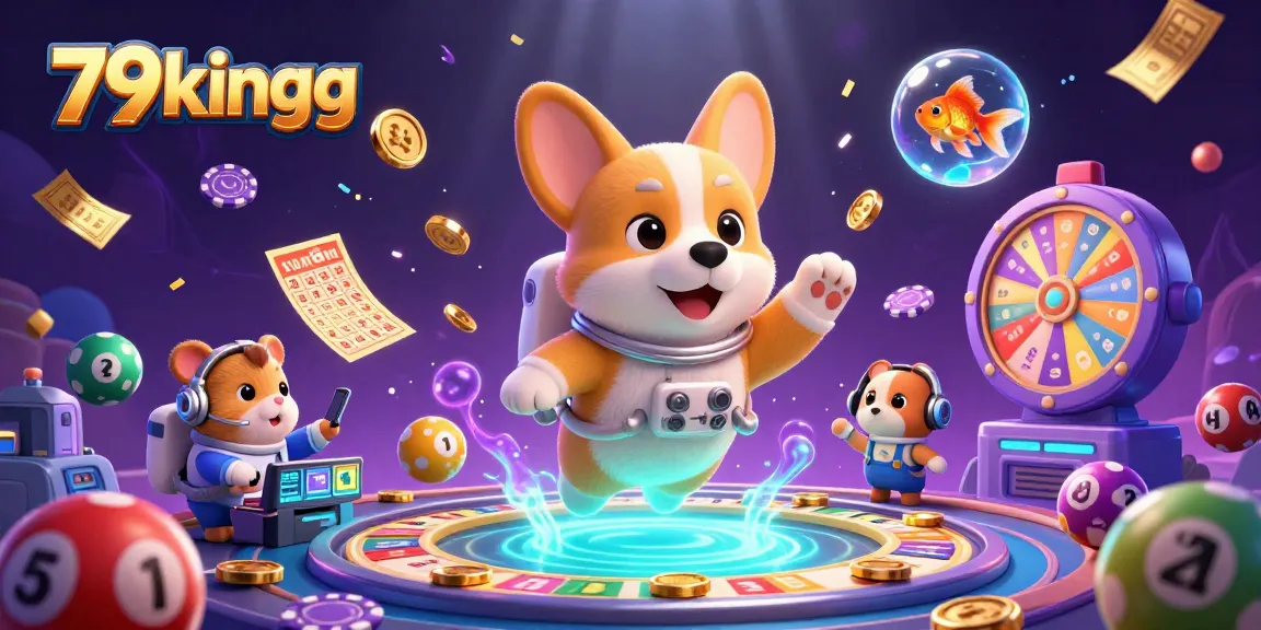 Experience gaming thrills with 79kingg as the astronaut corgi and friends engage in a vibrant casino adventure.