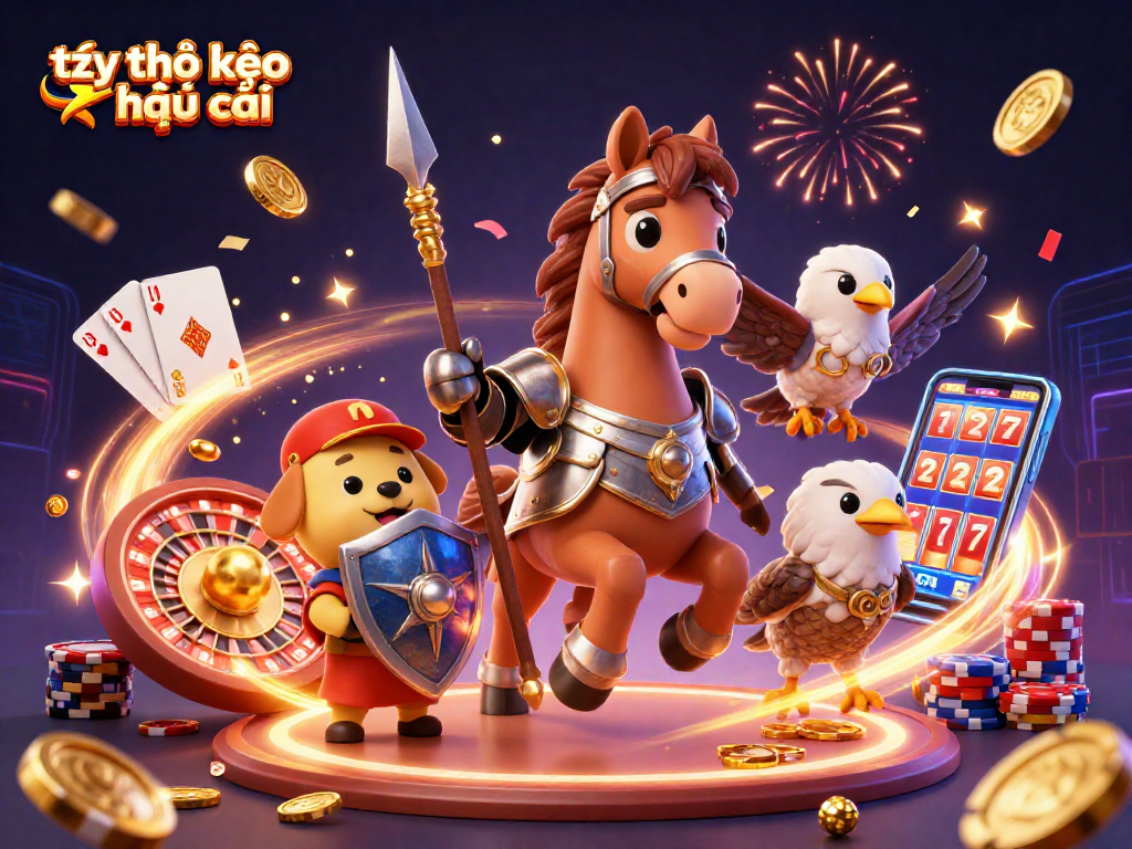 Engage with tỷ lệ kèo nhà cái while enjoying an exciting casino adventure with medieval characters and vibrant gaming elements.