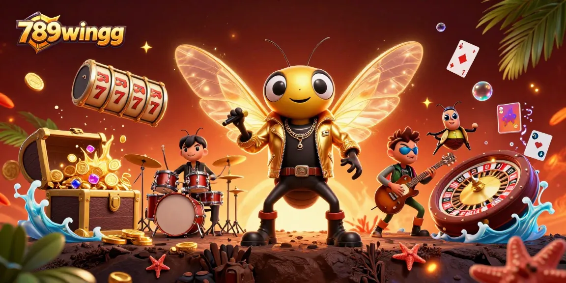 Experience thrilling casino excitement with 789wingg's dynamic characters and vibrant gambling elements.