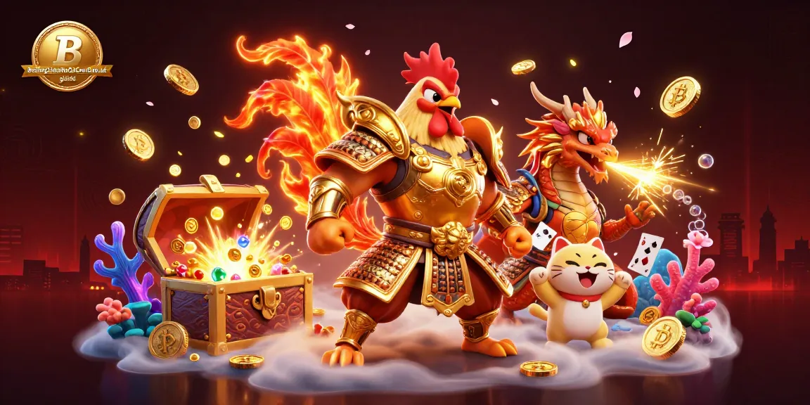 Engage with the BettingSitesNotOnGamStop.uk guide amidst a vibrant casino scene featuring cartoon warriors and dynamic elements.