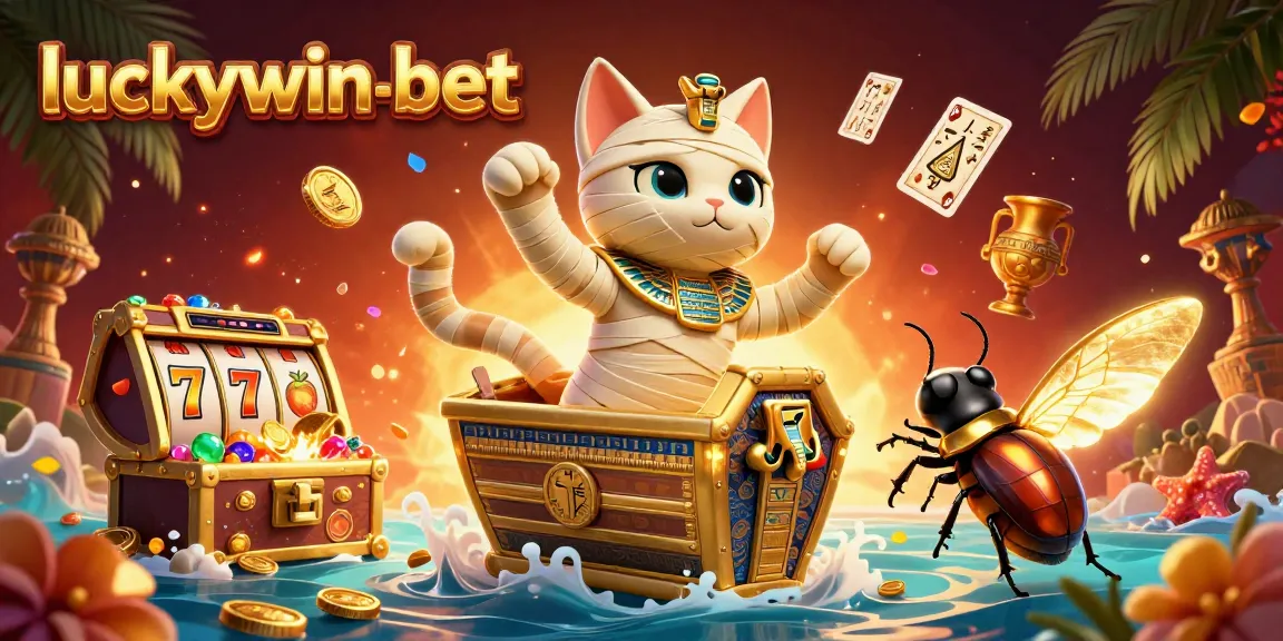 Experience thrilling gameplay with luckywin-bet's vibrant casino scene featuring dynamic slot elements and animated characters.