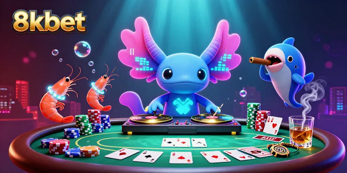 Spin golden records with 8xbet's neon DJ party, featuring vibrant underwater gaming elements.