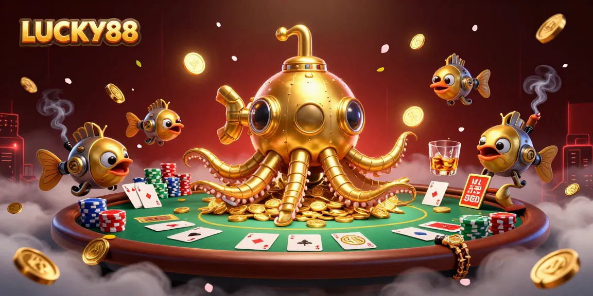 Experience LUCKY88 in a vibrant, dynamic casino scene filled with excitement and opportunities.